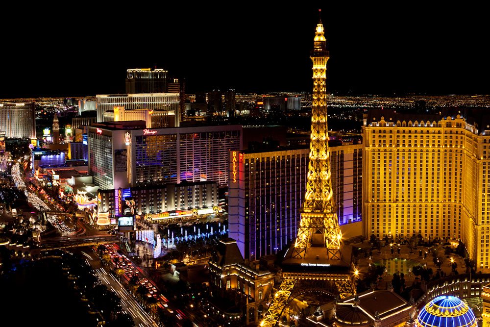 Vegas skyline night